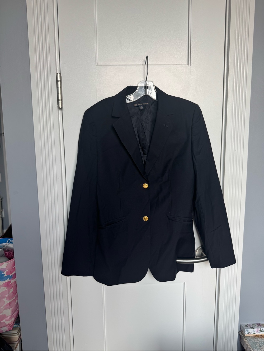 Brooks Brothers Dark Navy Blazer with Gold Buttons